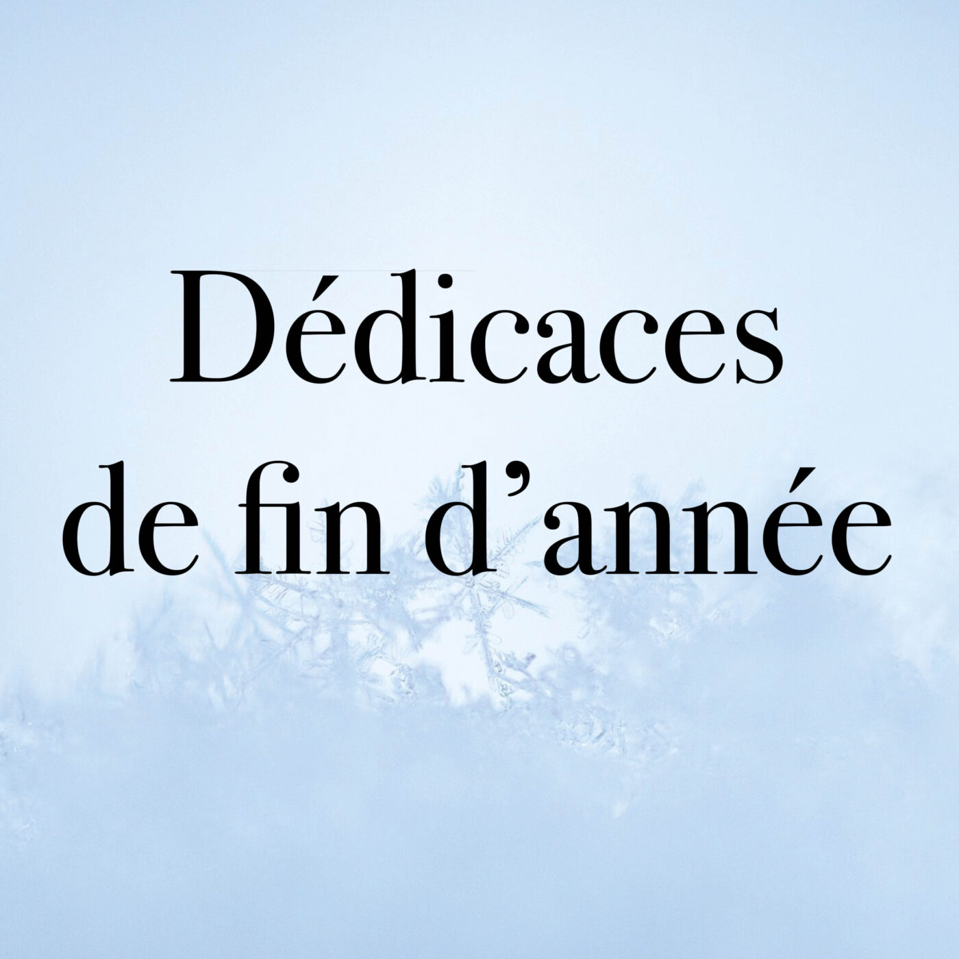 Dédicaces fin 2024
